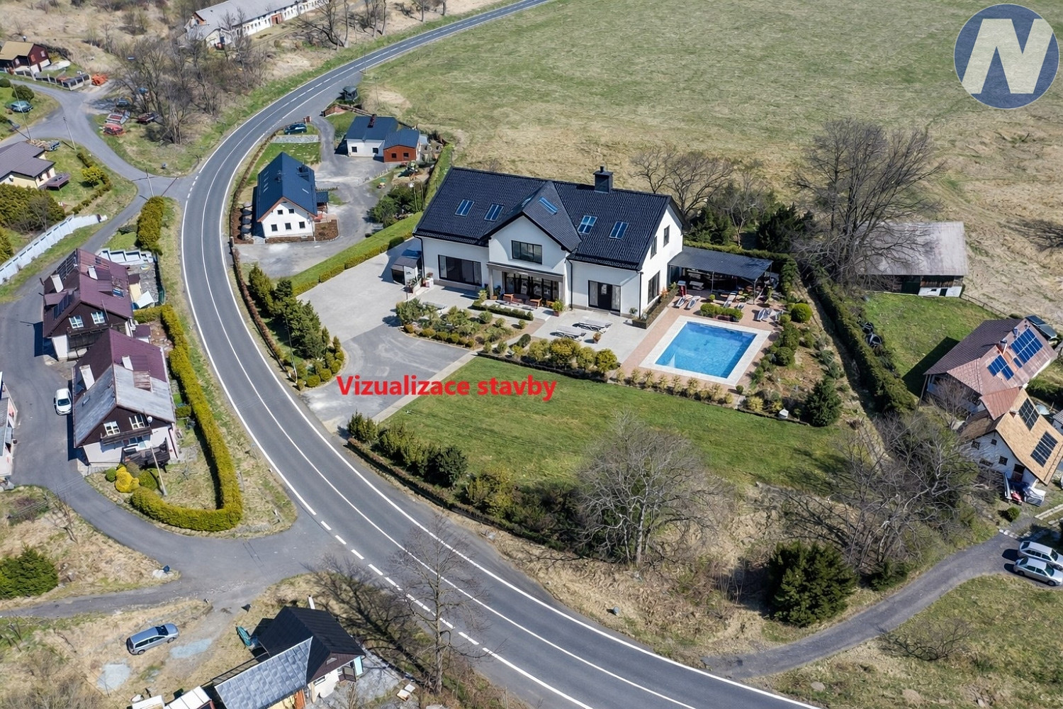 Prodej stavebního pozemku 2 432 m² – fotografie 3