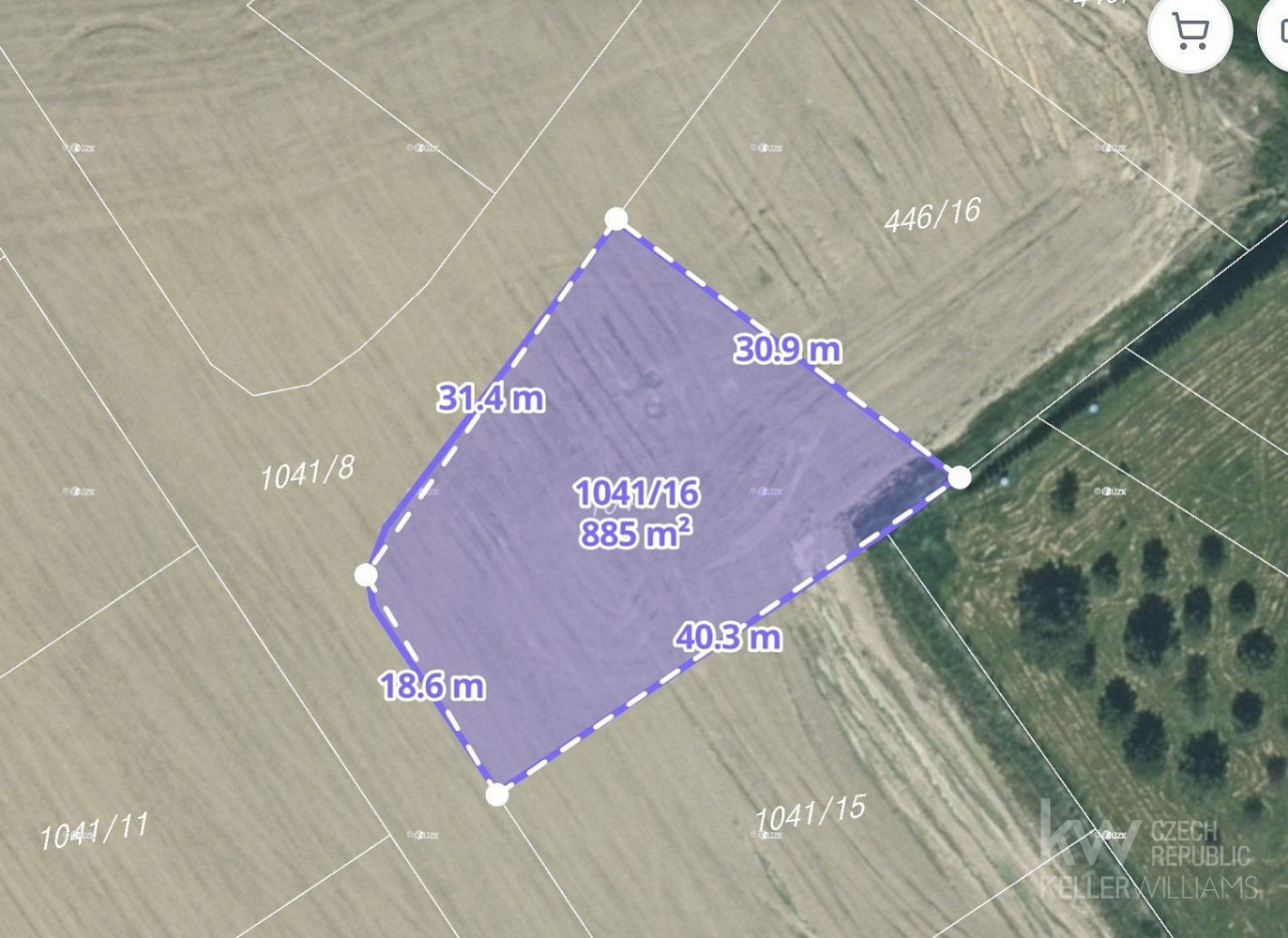 Prodej stavebního pozemku 885 m²
