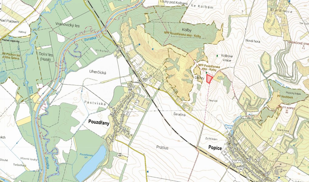 Prodej pole 13 380 m², Pouzdřany – náhled fotky 2