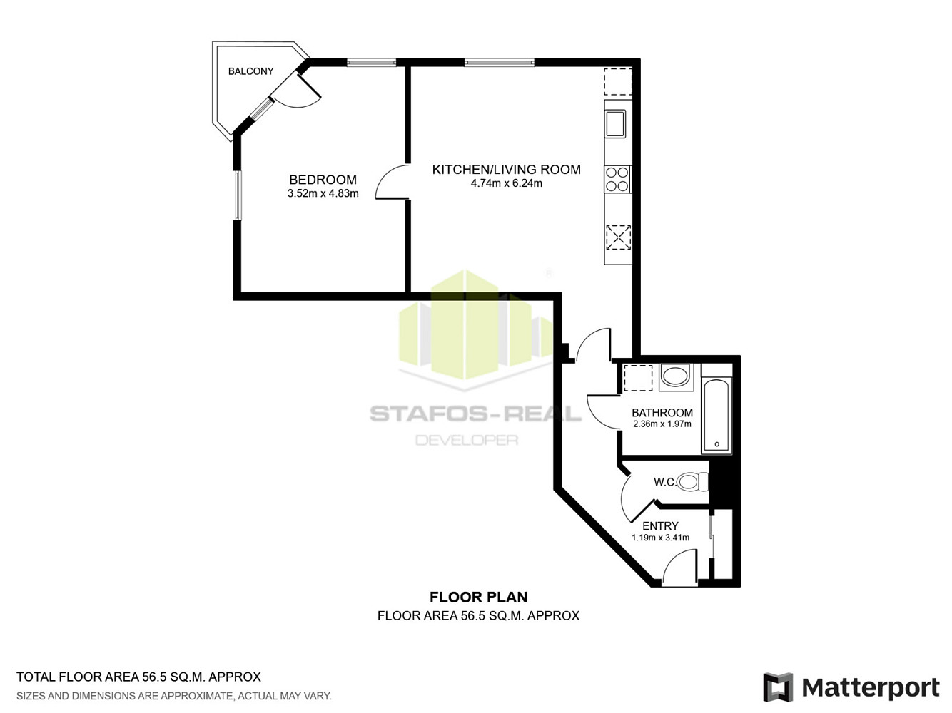 Pronájem bytu 2+kk 57 m² – fotografie 2