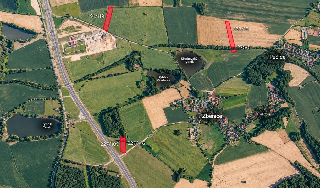 Prodej pozemku, 18736 m², Příbram, Zbenice