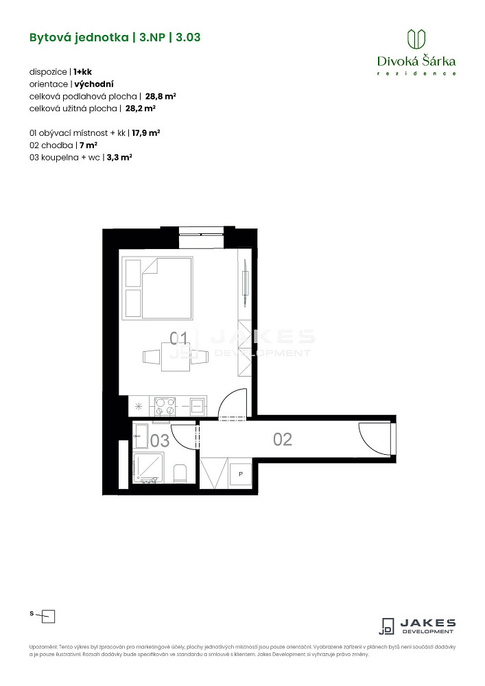 Prodej bytu 1+kk 29 m² – fotografie 3