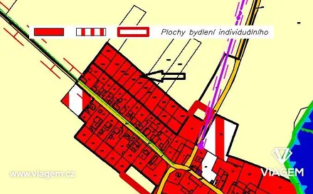 Prodej zahrady 907 m², Toušice, okres Kolín