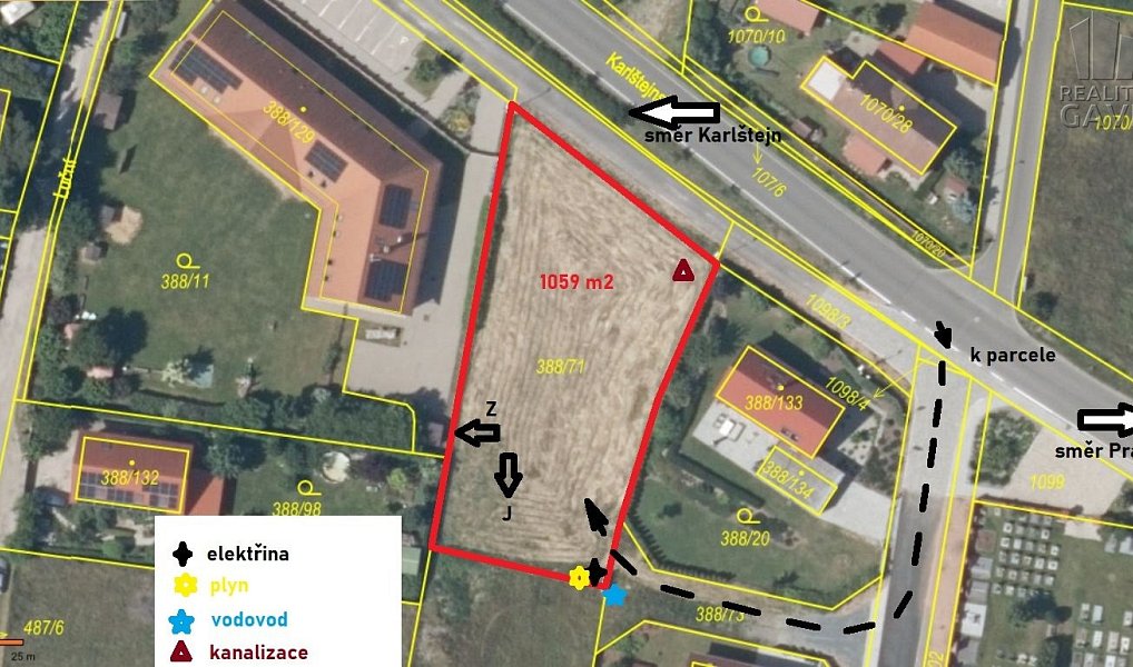 Prodej stavebního pozemku 1 059 m², Hlásná Třebaň – náhled fotky 6