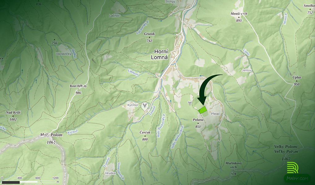 Prodej lesa 5 863 m², Horní Lomná – náhled fotky 4