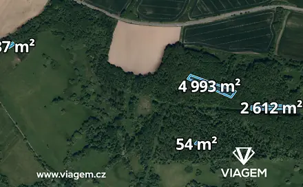 Prodej lesa 7 896 m², Kravaře, okres Opava
