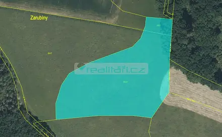 Prodej pole 9 532 m², Příkosice, okres Rokycany