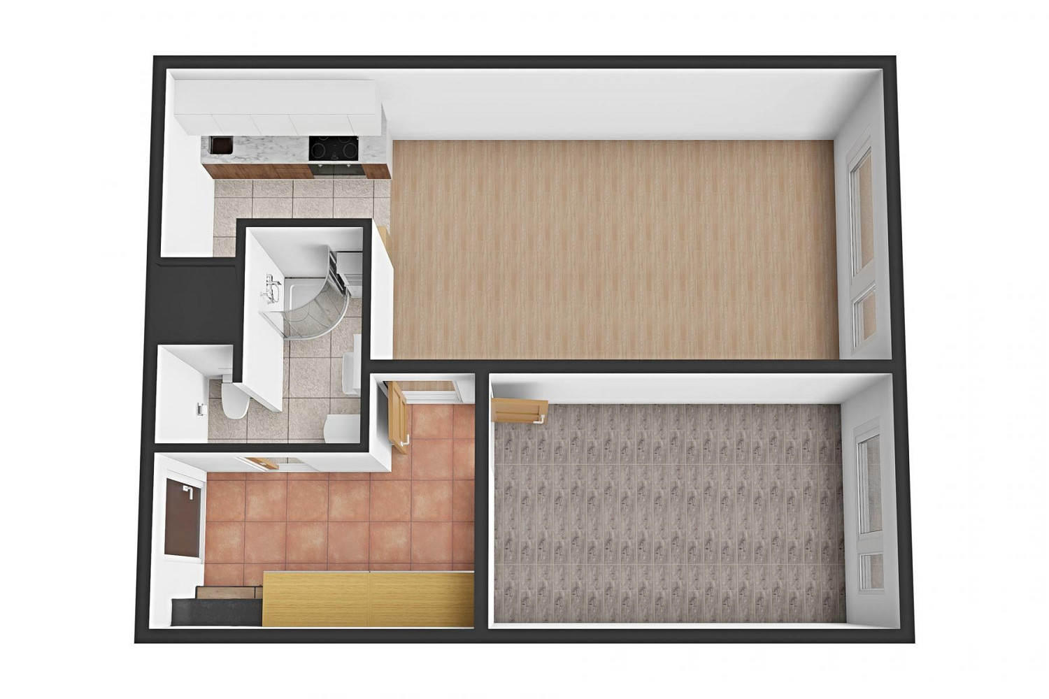 Pronájem bytu 2+kk 42 m² — photo 4