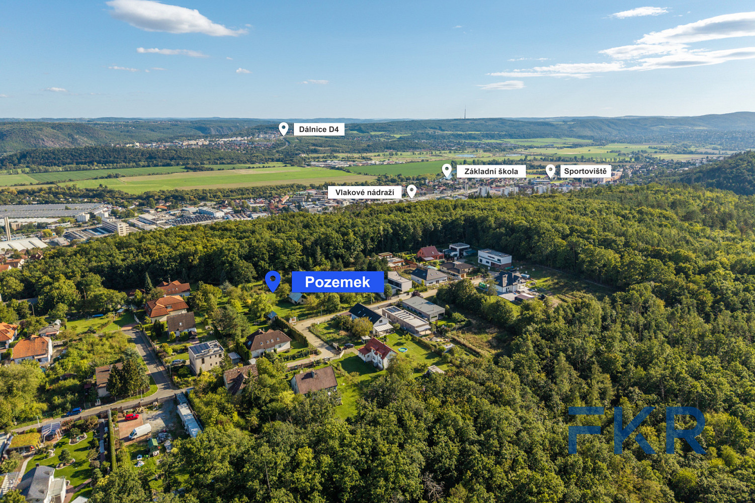 Prodej stavebního pozemku 886 m² – pohled 6