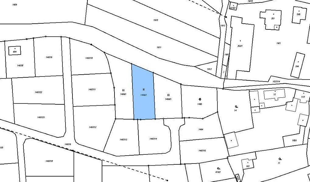 Prodej stavebního pozemku 1 000 m², Postupice – náhled fotky 2