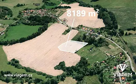 Prodej stavebního pozemku 4 094 m², Srby, okres Plzeň-Jih