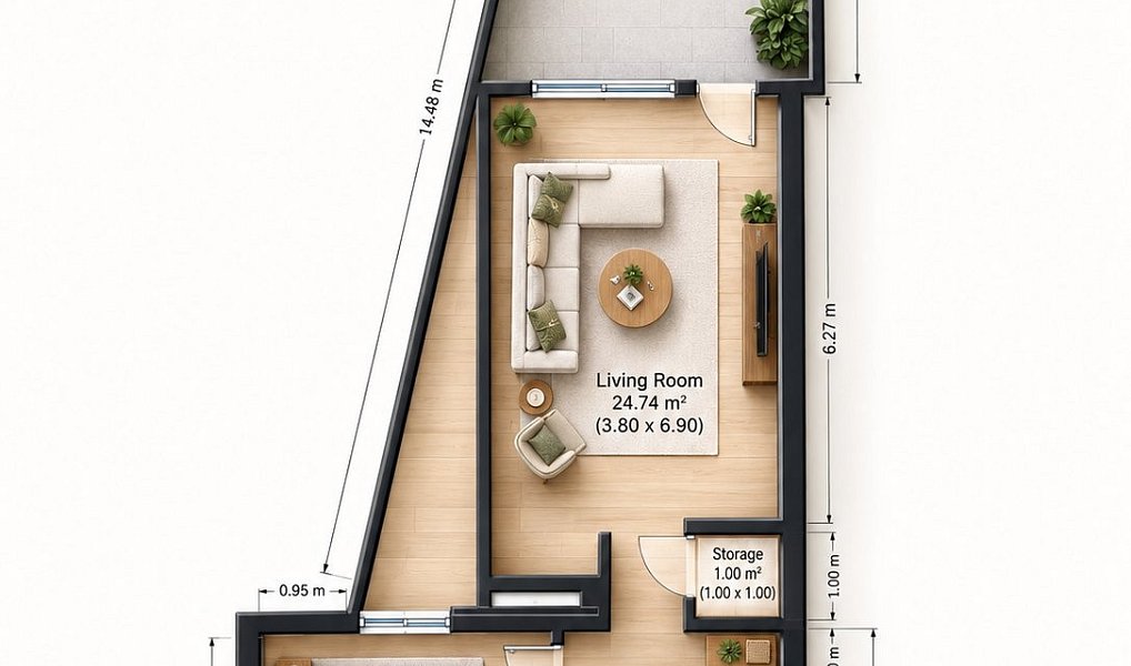Pronájem bytu 2+kk 57 m², Praha – náhled fotky 5