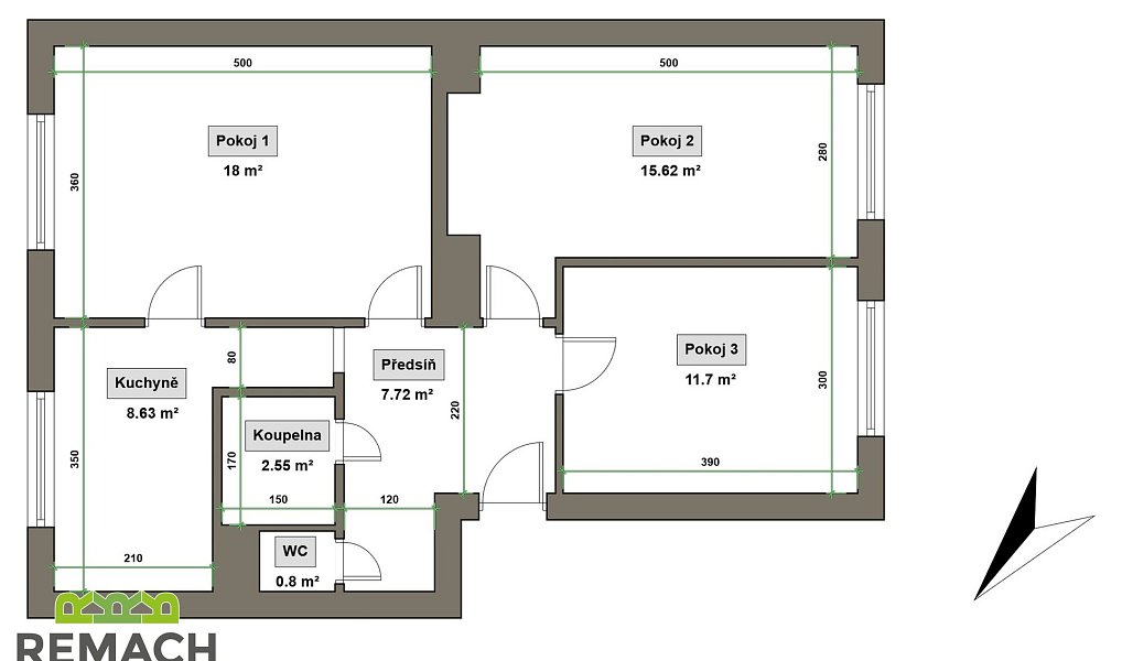 Pronájem bytu 3+1 67 m², Kněžpole – náhled fotky 2