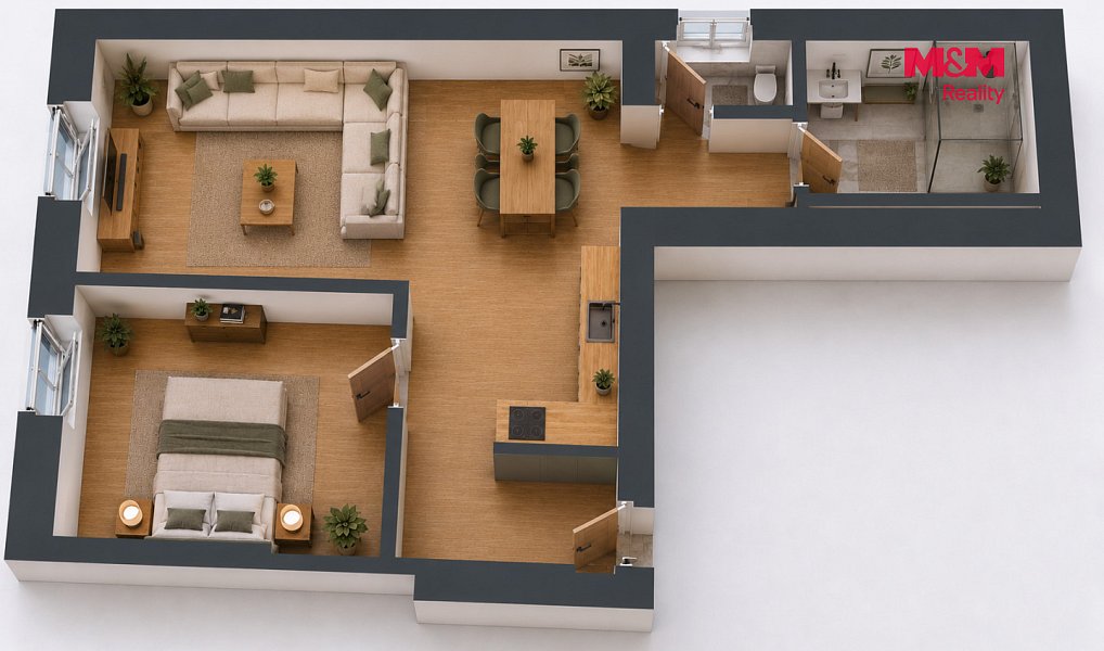 Prodej bytu 2+kk 50 m², Horní Planá – náhled fotky 8