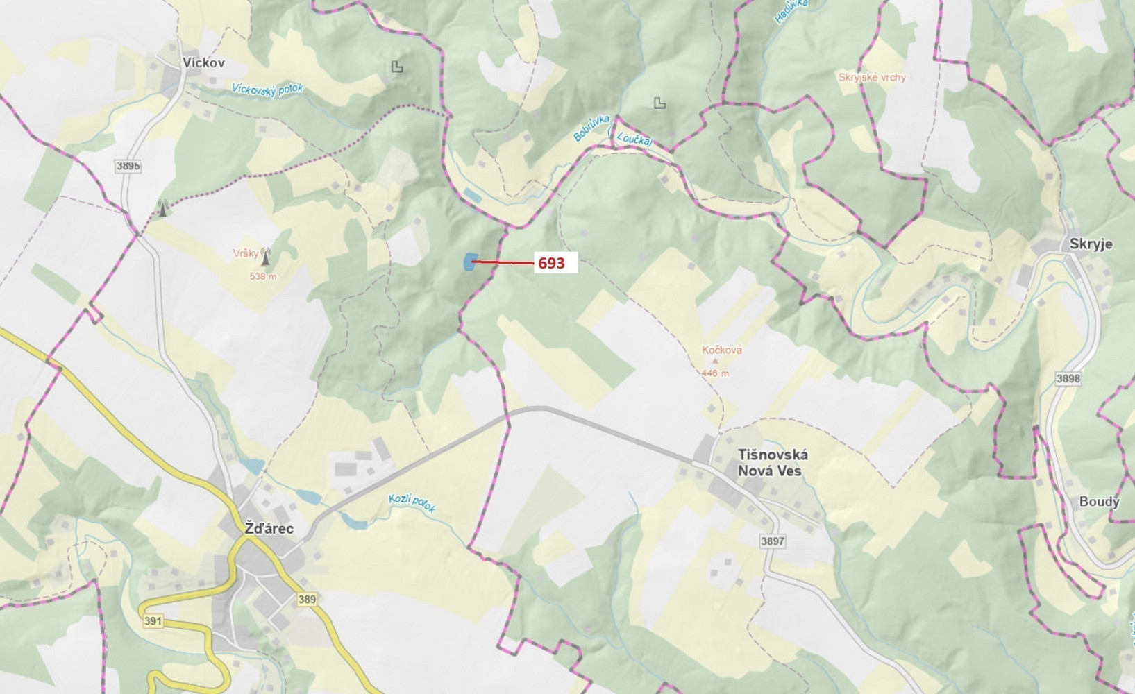 Dražba lesa 2 813 m²