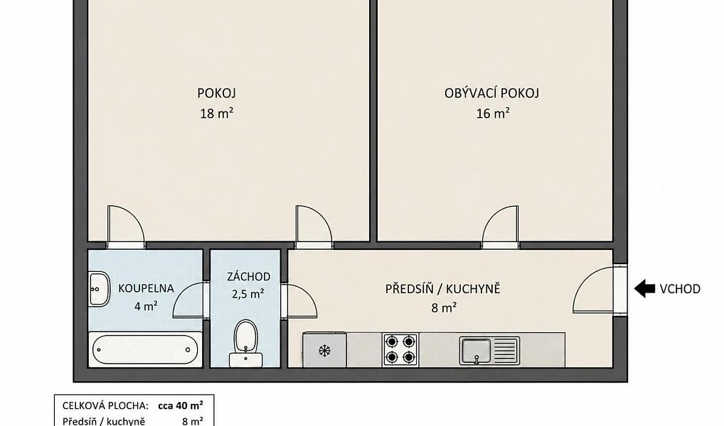 Pronájem bytu 2+1 40 m², Praha – náhled fotky 17