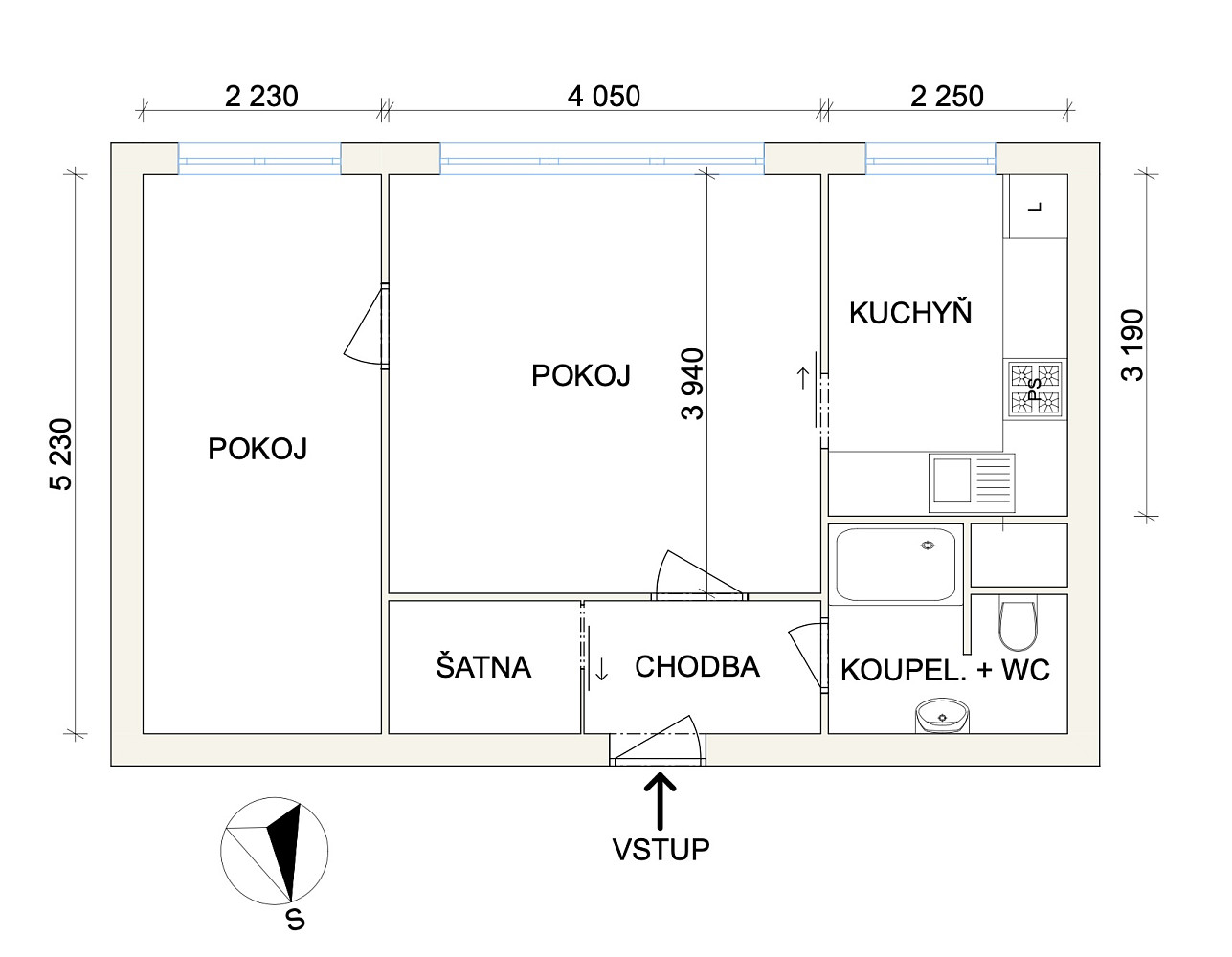 Prodej bytu 2+1 44 m² — photo 2