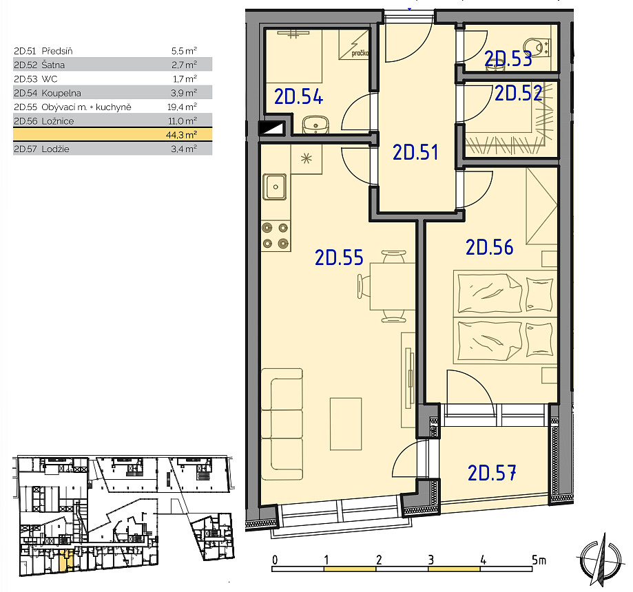 Prodej bytu 2+kk 48 m² — photo 3