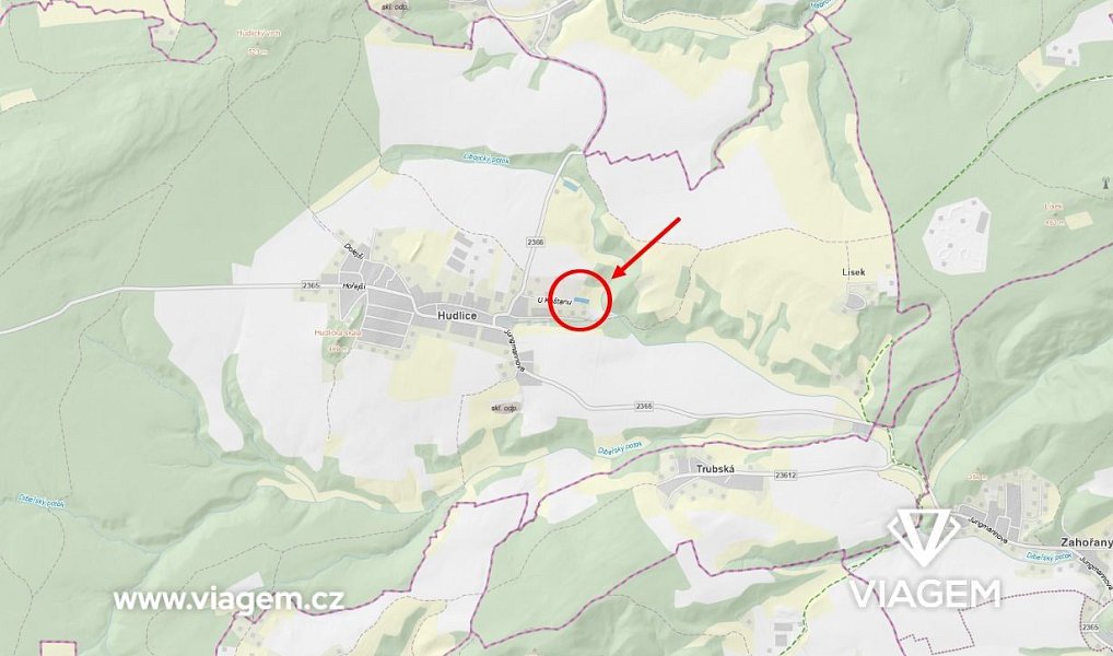 Prodej zahrady 877 m², Hudlice – náhled fotky 2