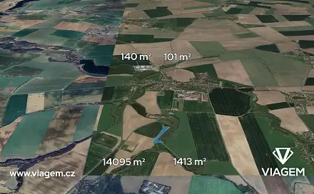 Prodej lesa 1 312 m², Bečváry, okres Kolín