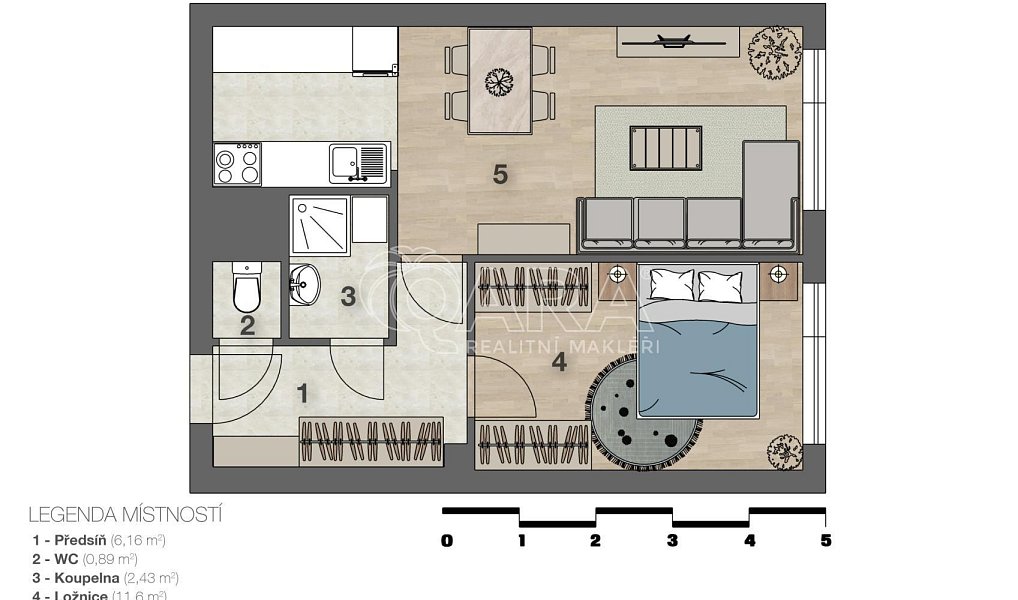 Pronájem bytu 2+kk 42 m², Praha – náhled fotky 8