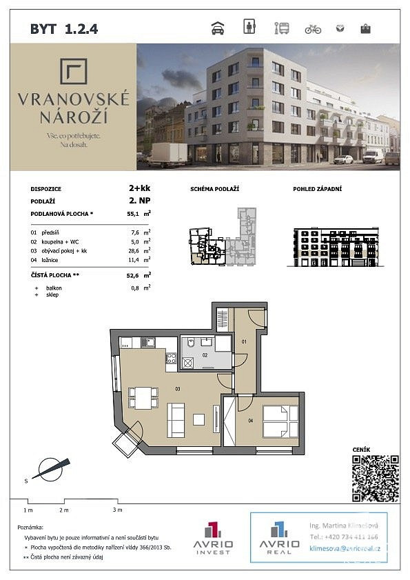 Prodej bytu 2+kk 53 m² – fotografie 5