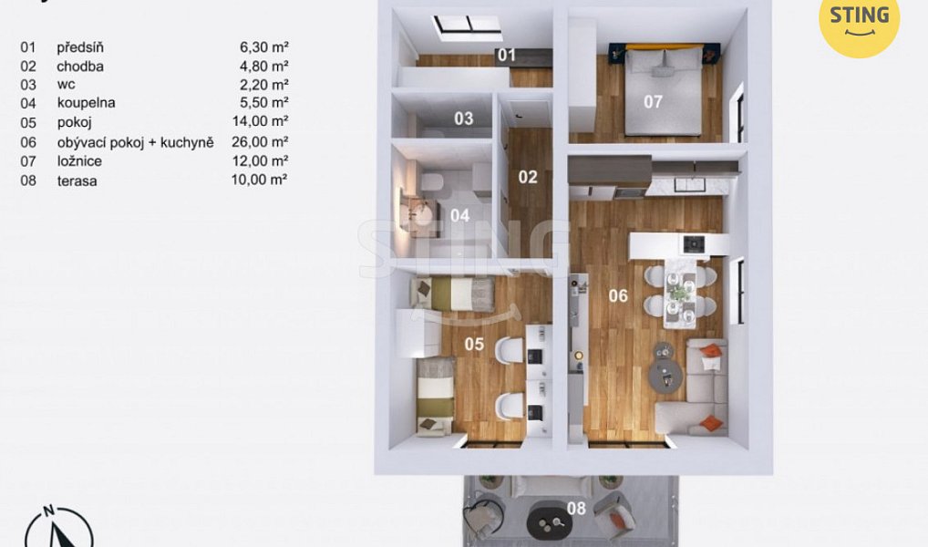 Prodej bytu 3+kk 70 m², Opava – náhled fotky 4