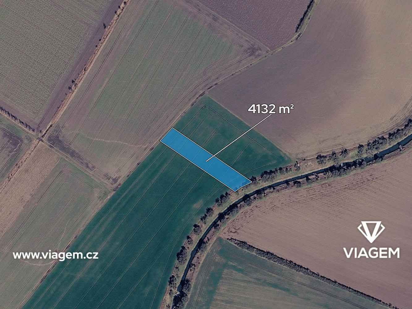 Prodej pole 1 033 m² – pohled 2
