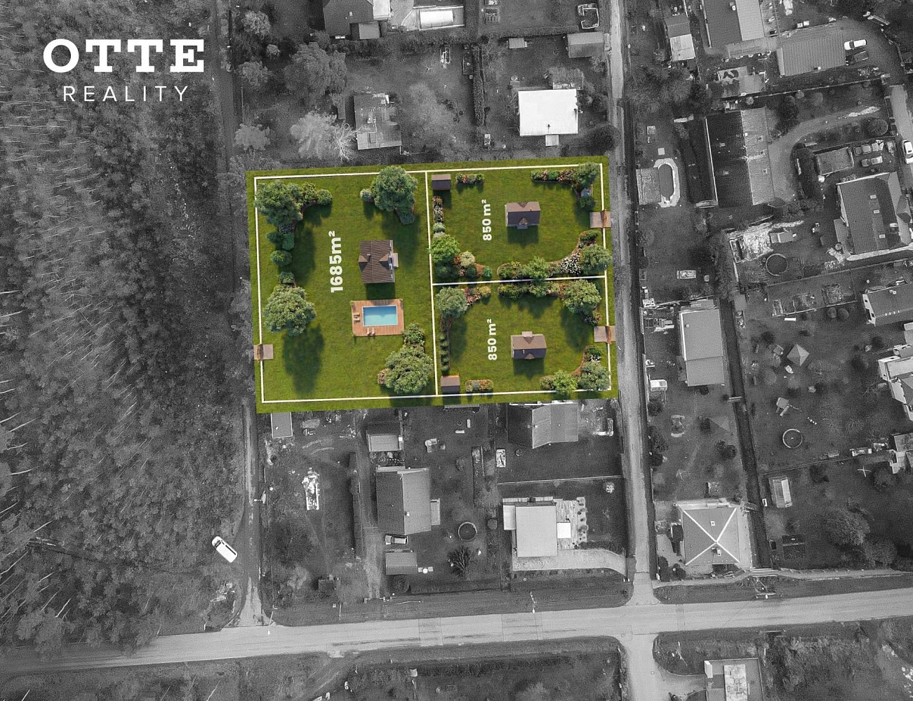 Prodej stavebního pozemku 850 m² – fotografie 4