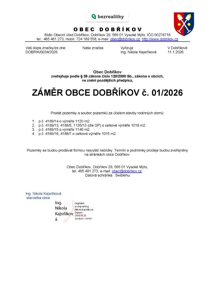 Prodej stavebního pozemku 1 041 m² – fotografie 3
