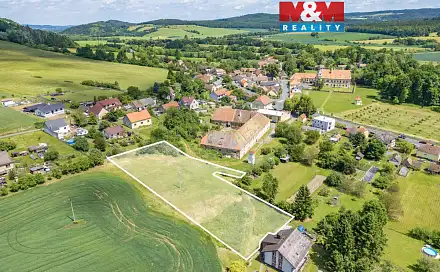 Prodej stavebního pozemku 4 041 m², Červené Poříčí, okres Klatovy