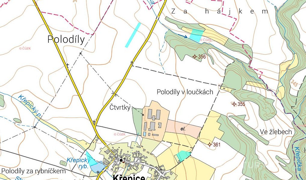 Prodej pole 7 215 m², Křepice – náhled fotky 4
