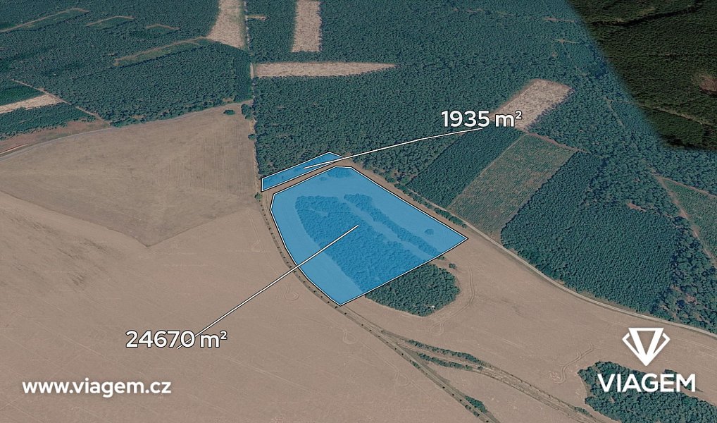 Prodej pole 6 651 m², Liběchov – fotka 1 z 5