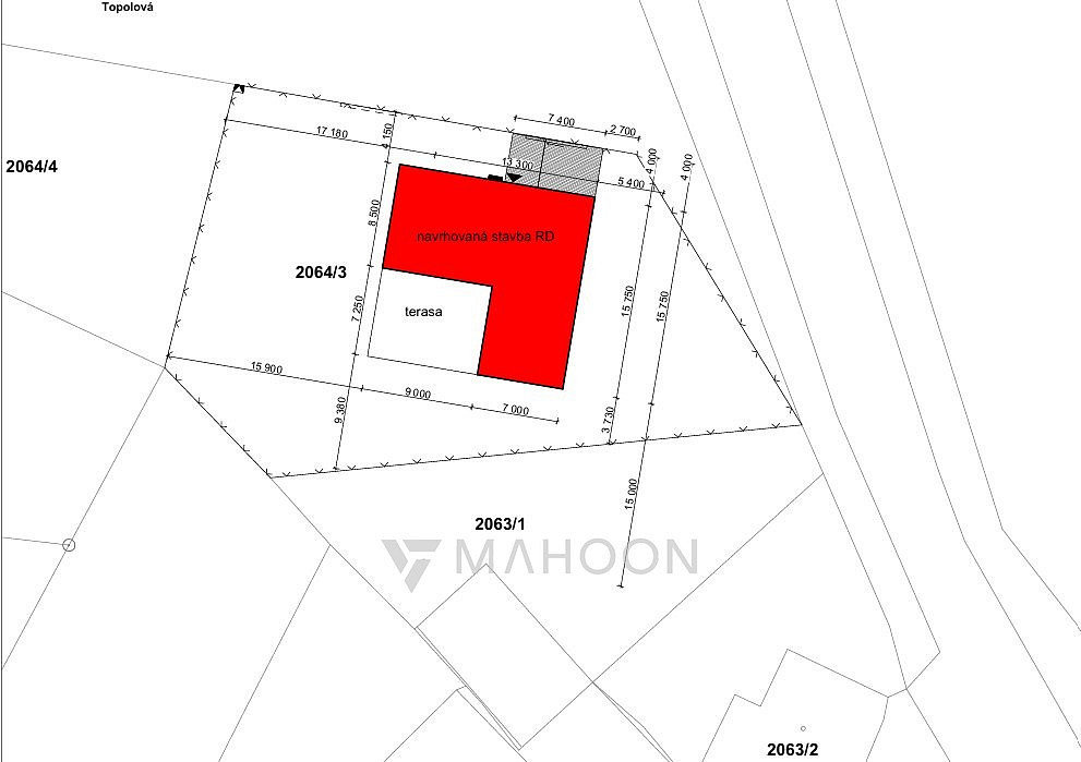 Prodej stavebního pozemku 1 131 m² – pohled 3