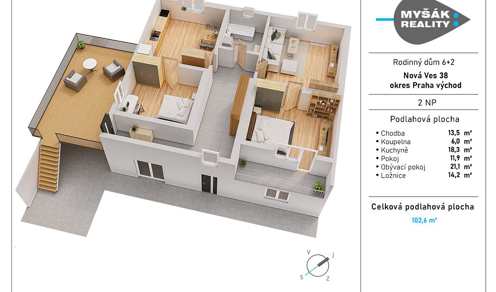 Prodej domu 200 m² s pozemkem 515 m², Nová Ves – náhled fotky 3