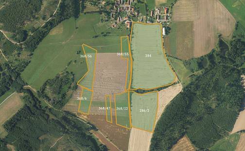 Prodej pole 60 983 m², Borovná, okres Jihlava