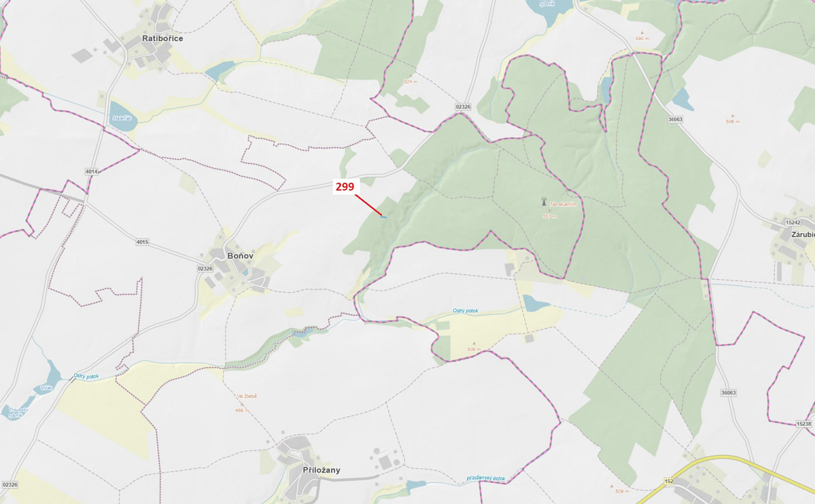 Dražba lesa 482 m²