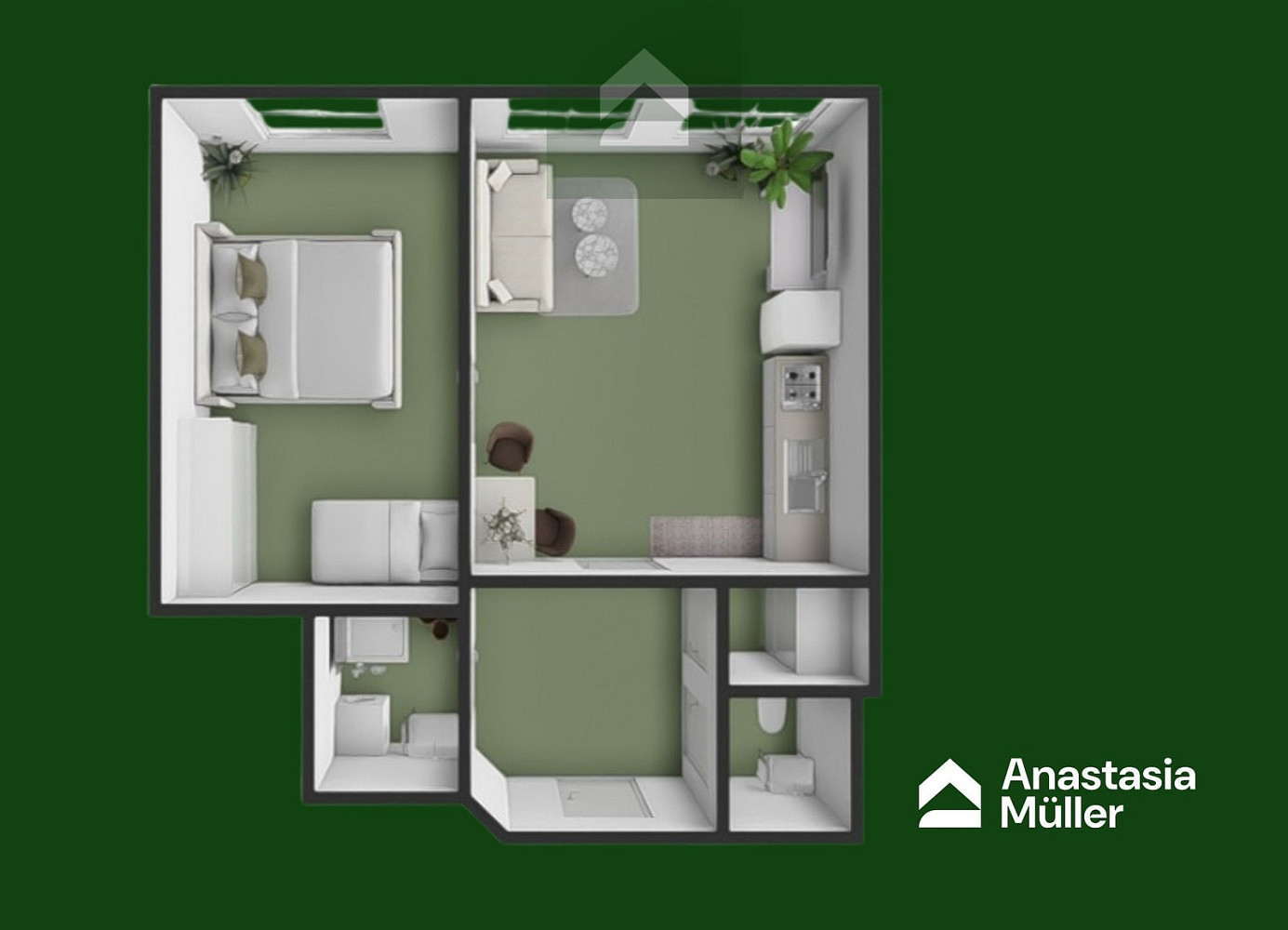 Pronájem bytu 2+kk 55 m² — photo 2