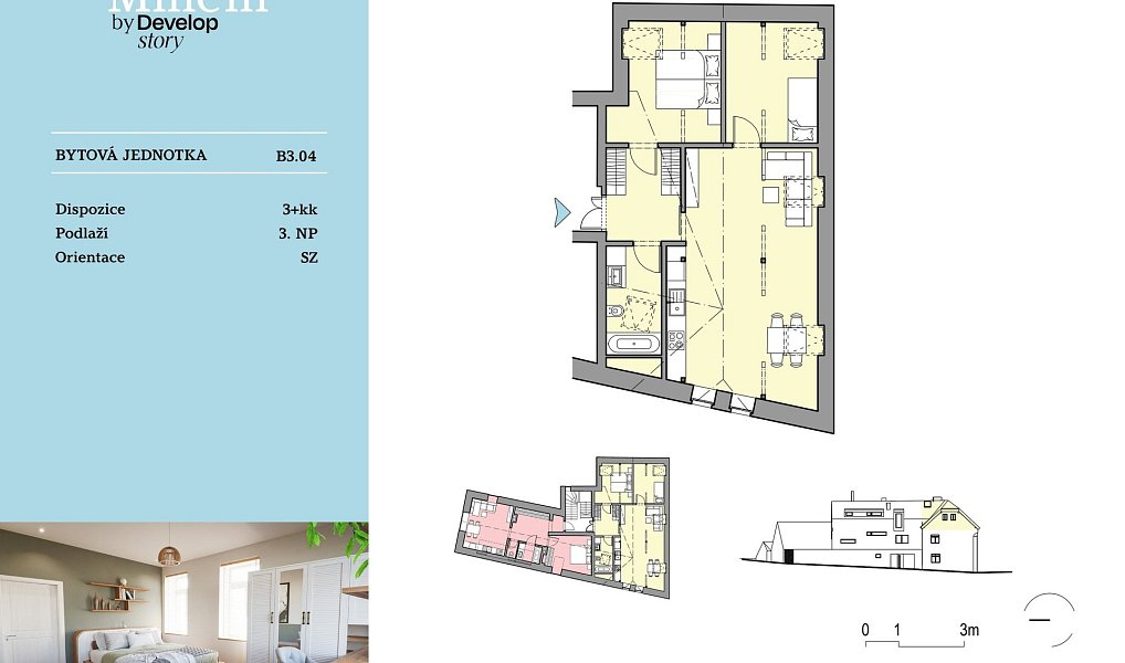 Prodej bytu 3+kk 74 m², Miličín – náhled fotky 6