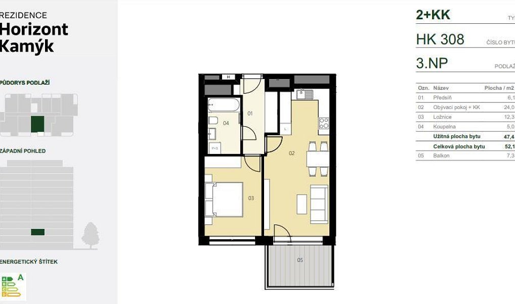 Prodej bytu 2+kk 52 m², Praha – náhled fotky 3