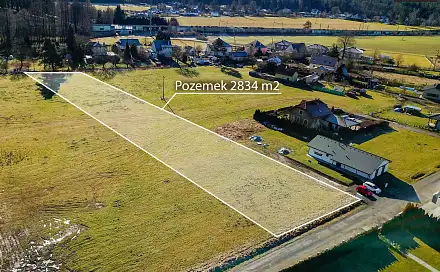 Prodej stavebního pozemku 2 834 m², Svojkovice, okres Rokycany