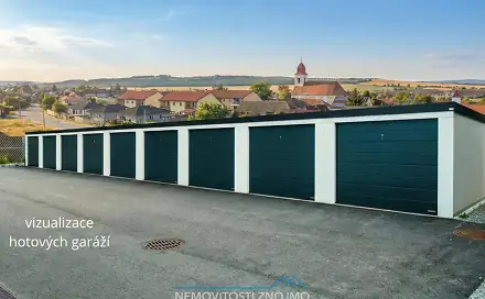 Prodej novostavby garáží 18m2, v lokalitě 2 min od Znojma, k. ú. Načeratice, Znojmo - Načeratice
