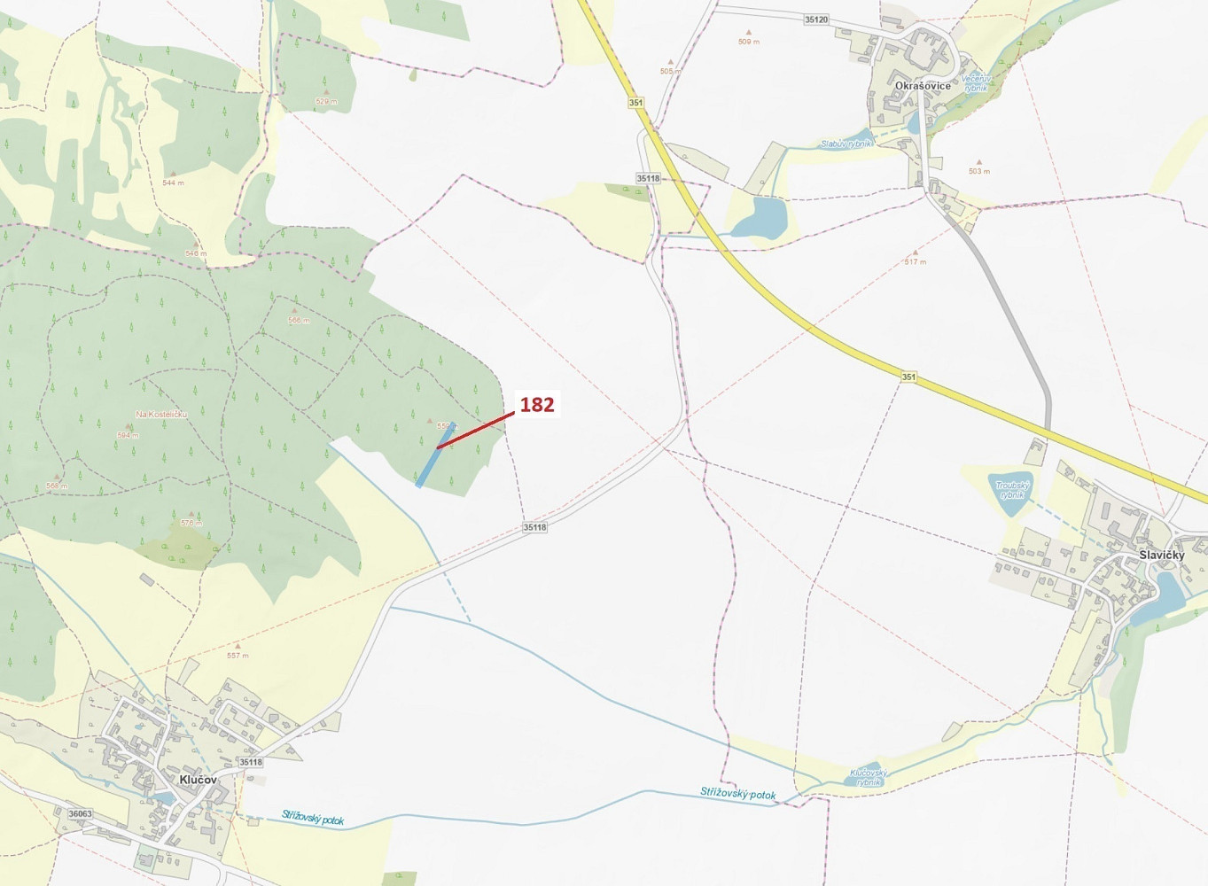 Dražba lesa 2 665 m²