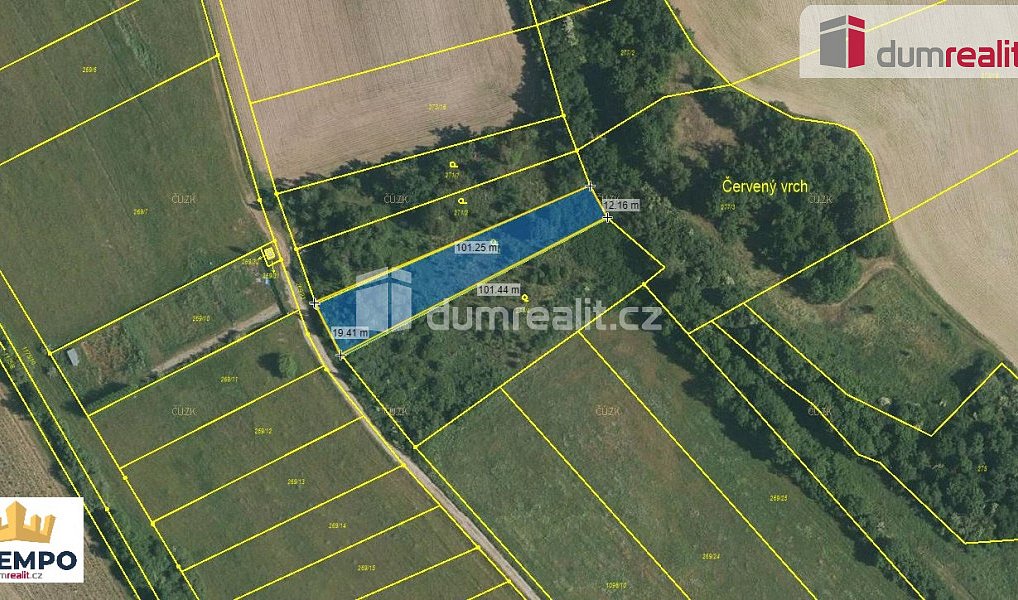 Prodej komerčního pozemku 1 632 m², Úsilné – náhled fotky 4