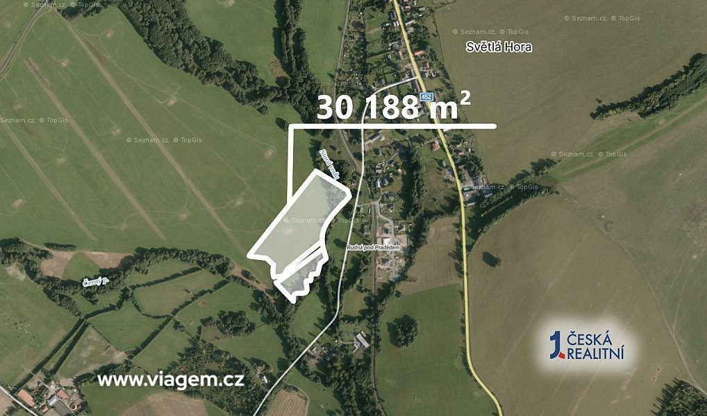 Prodej pole 10 062 m², Světlá Hora – náhled fotky 2