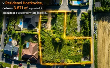 Prodej stavebního pozemku 3 871 m², Tršice - Hostkovice, okres Olomouc