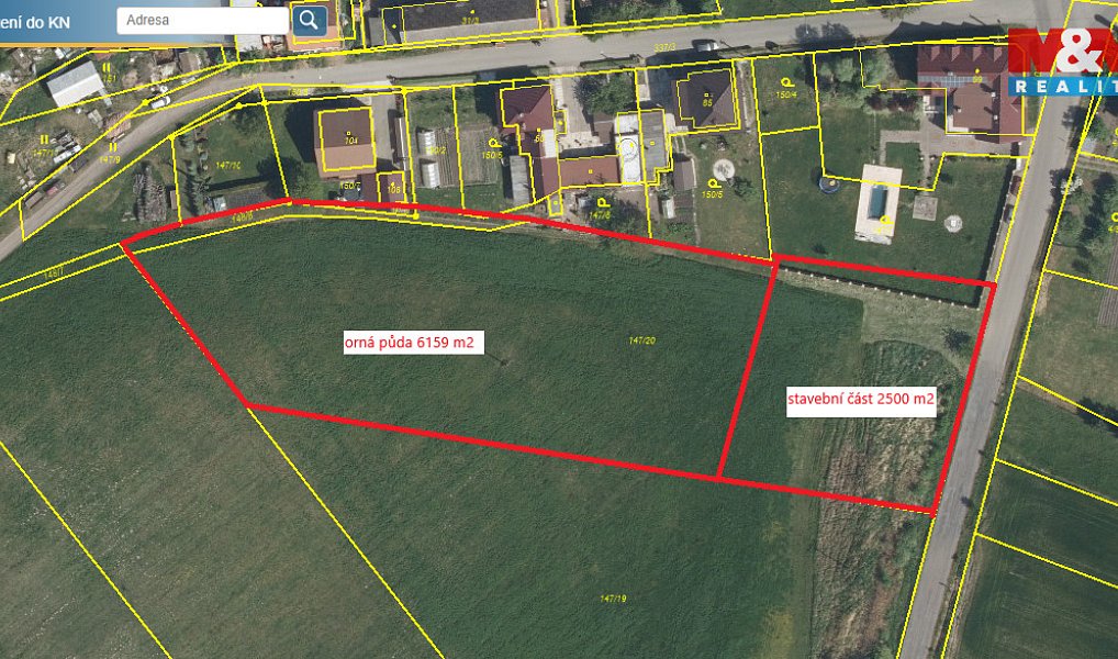 Prodej stavebního pozemku 8 659 m², Újezd u Přelouče – náhled fotky 2