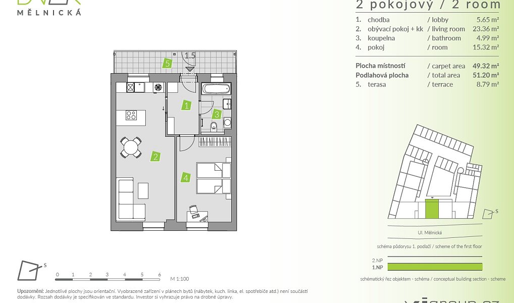 Prodej bytu 2+kk 49 m², Brandýs nad Labem-Stará Boleslav – náhled fotky 2