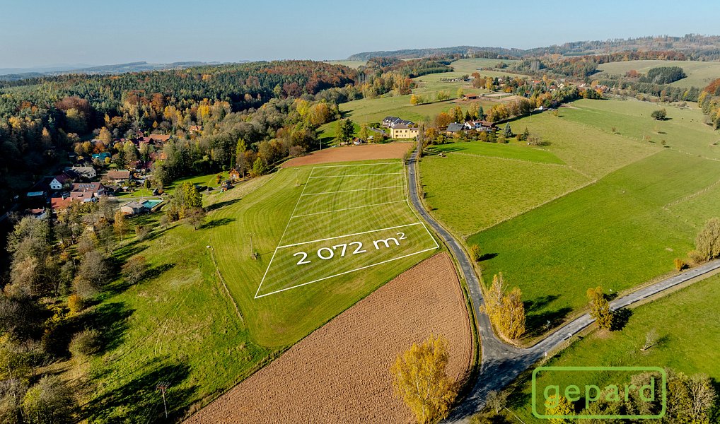 Prodej stavebního pozemku 2 072 m², Úhlejov – náhled fotky 2