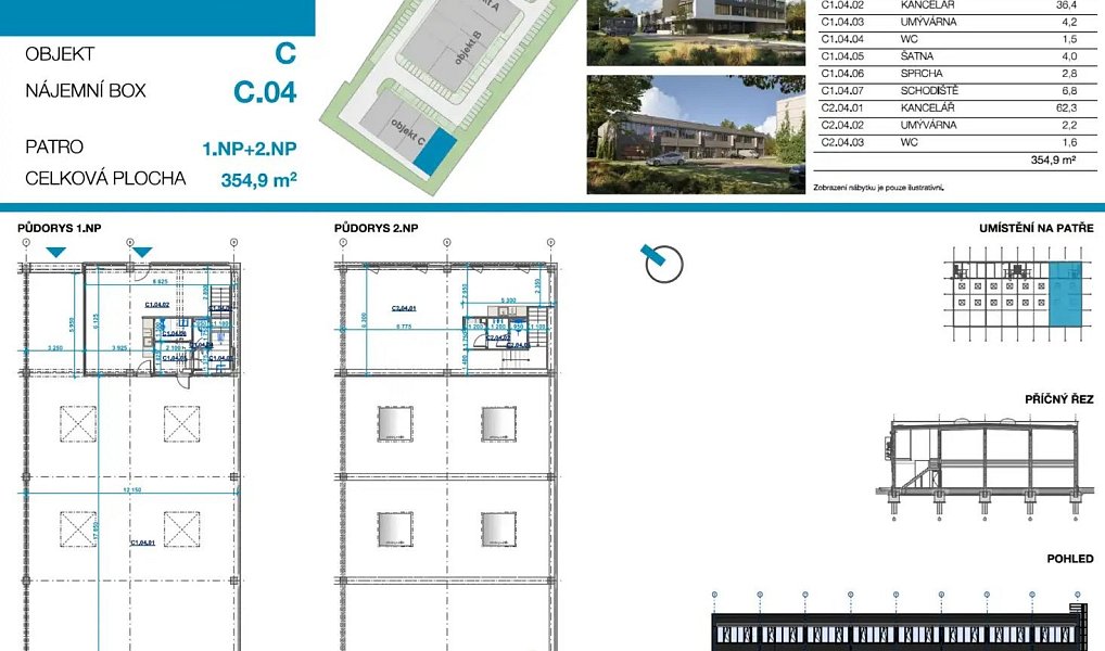 Pronájem skladovacích prostor 355 m², Zastávka – náhled fotky 4